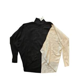 Neely large south moon under crisscross over front sweater colorblock dolman new